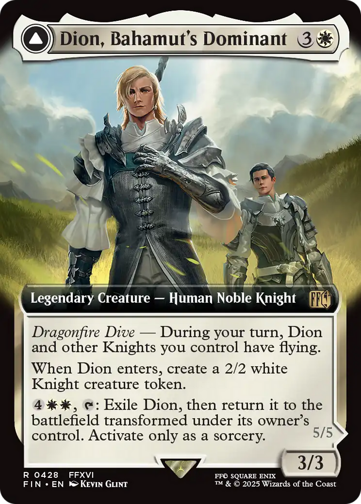 Dion, Bahamut's Dominant // Bahamut, Warden of Light (Extended Art) [FINAL FANTASY]