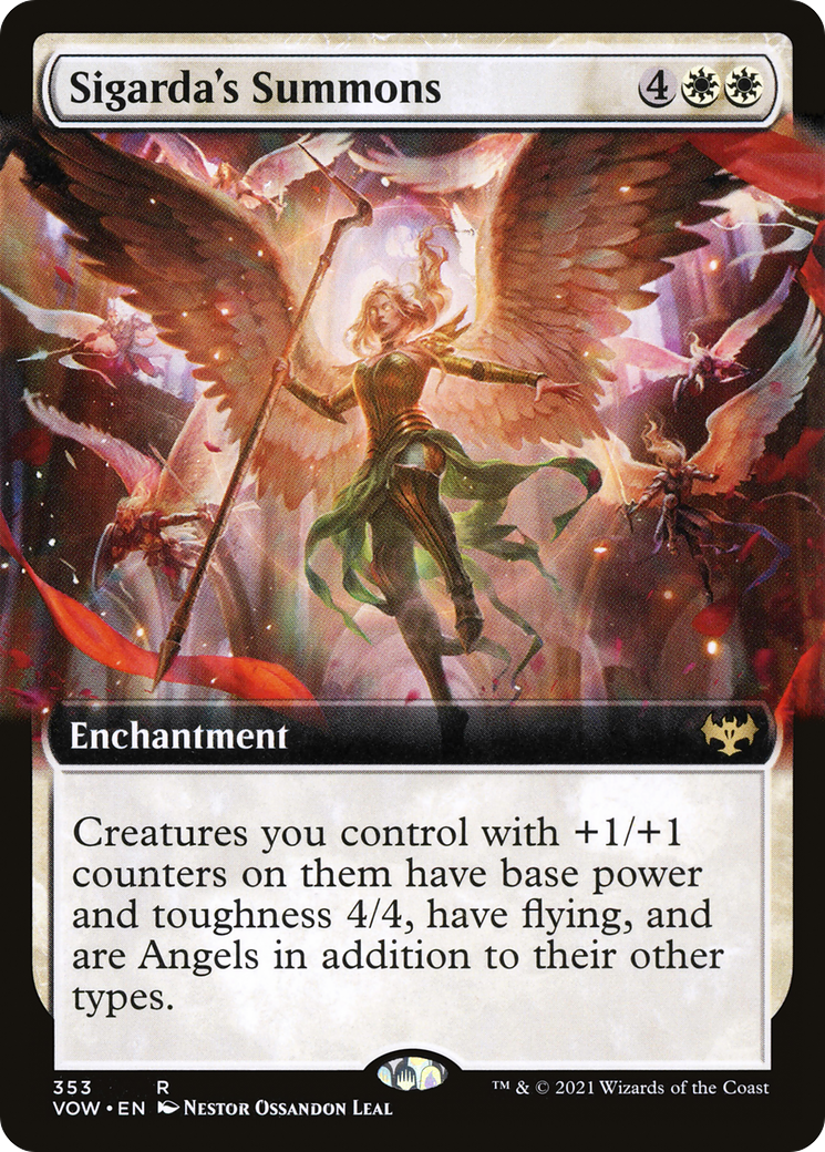 Sigarda's Summons (VOW-353) - Innistrad: Crimson Vow: (Extended Art) Foil