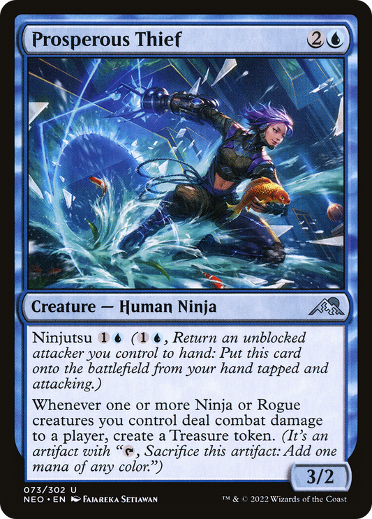 Prosperous Thief (NEO-073) - Kamigawa: Neon Dynasty Foil