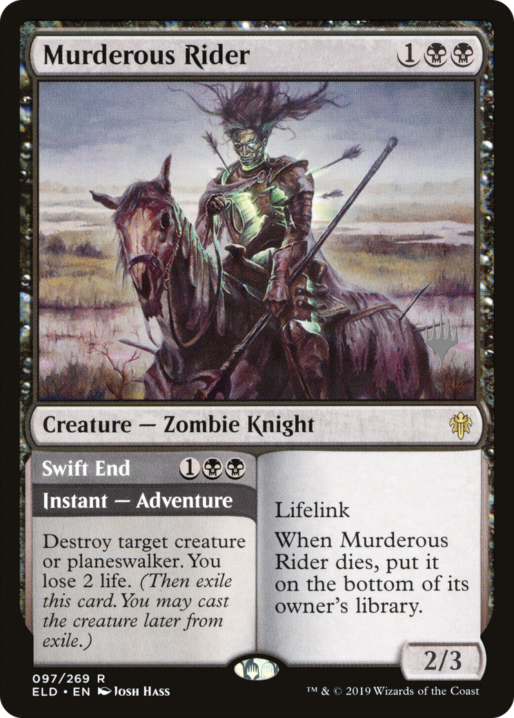 Murderous Rider // Swift End (PPELD-097) - Throne of Eldraine Promos Foil