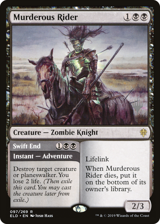 Murderous Rider // Swift End (PPELD-097) - Throne of Eldraine Promos Foil
