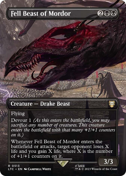 Fell Beast of Mordor (LTC-513) - Tales of Middle-earth Commander (Borderless)
