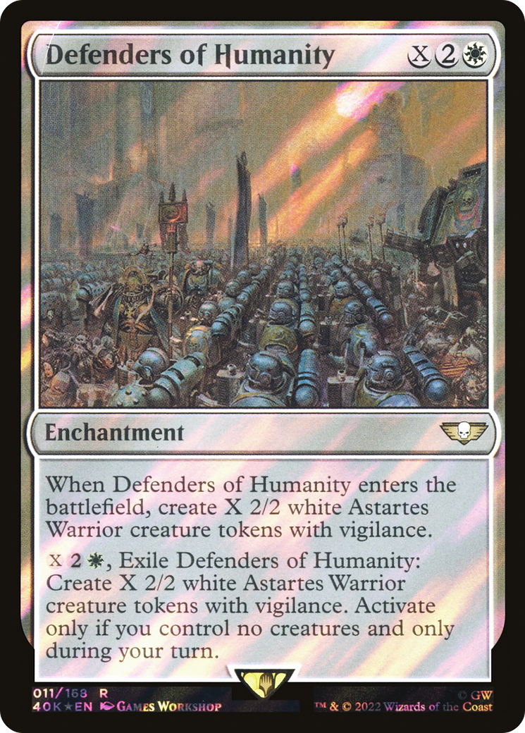 Defenders of Humanity (Surge Foil) [Universes Beyond: Warhammer 40,000]