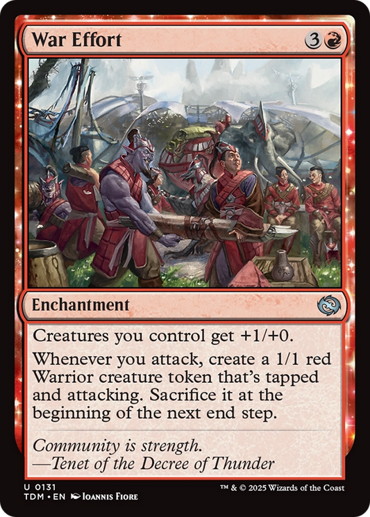 War Effort (TDM-131) - Tarkir: Dragonstorm: (enchantment) Foil