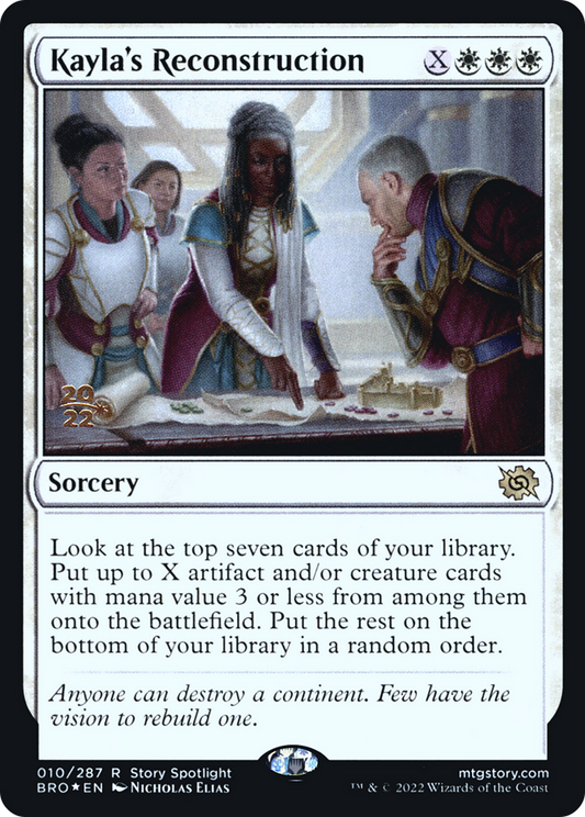 Kayla's Reconstruction [The Brothers' War: Prerelease Promos]
