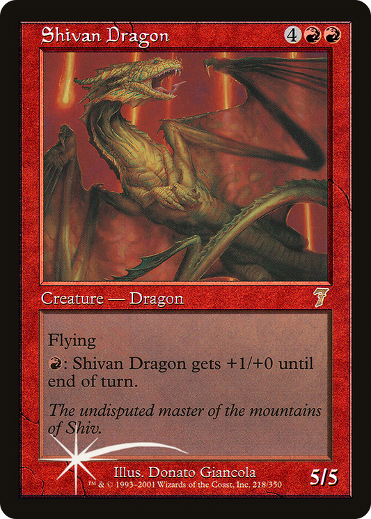 Shivan Dragon [Seventh Edition]
