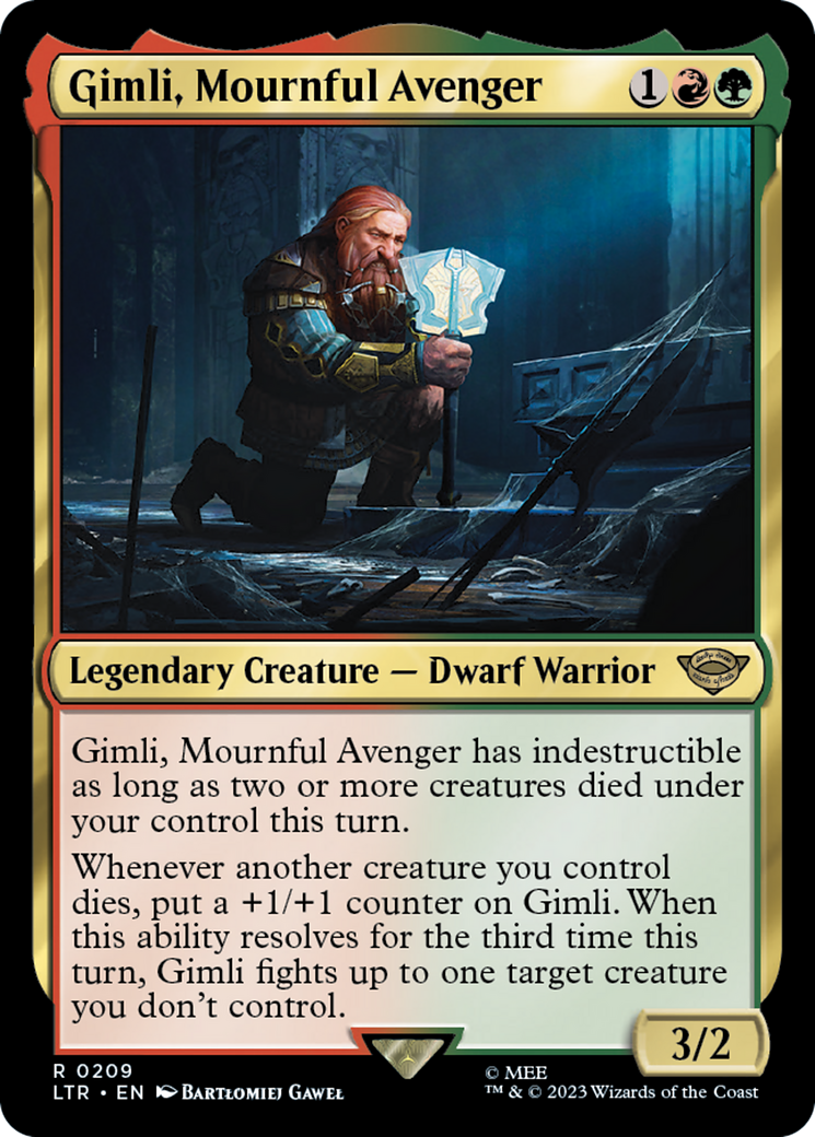 Gimli, Mournful Avenger (LTR-209) - The Lord of the Rings: Tales of Middle-earth Foil