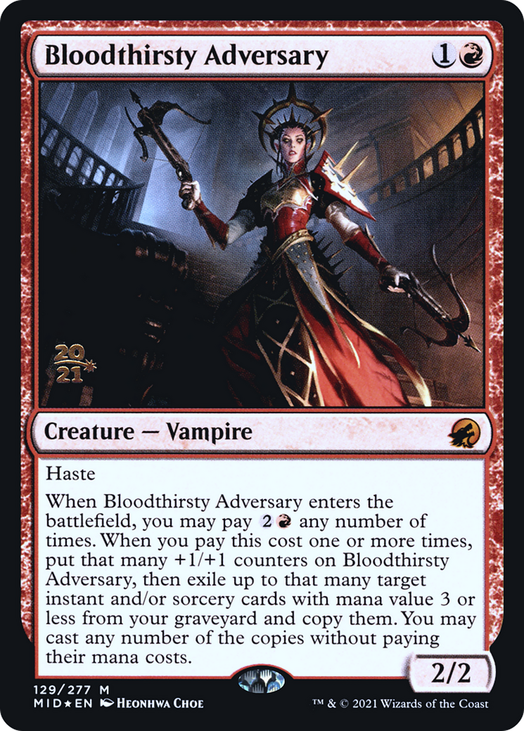 Bloodthirsty Adversary [Innistrad: Midnight Hunt Prerelease Promos]