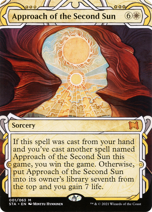 Approach of the Second Sun (STA-001) - Strixhaven Mystical Archive: (Showcase) (Borderless) Etched Foil