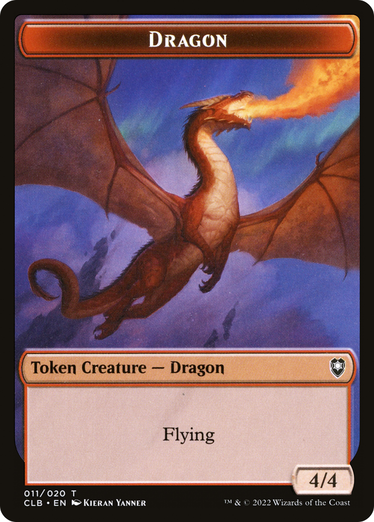 Dragon (CLB-011) - Battle for Baldur's Gate Tokens Foil