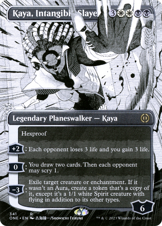 Kaya, Intangible Slayer (ONE-341) - Phyrexia: All Will Be One: (Showcase) (Borderless)