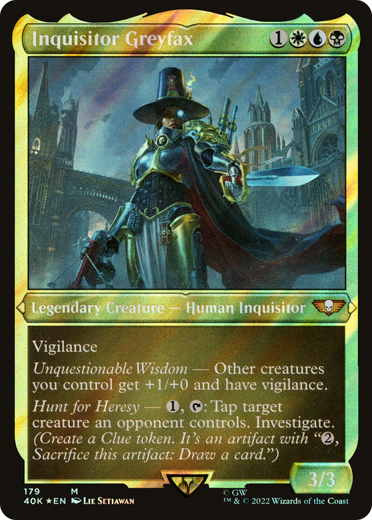 Inquisitor Greyfax (Display Commander) (Surge Foil) [Universes Beyond: Warhammer 40,000]