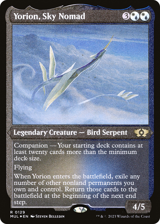 Yorion, Sky Nomad (Foil Etched) (MUL-129) - Multiverse Legends: (companion) Foil