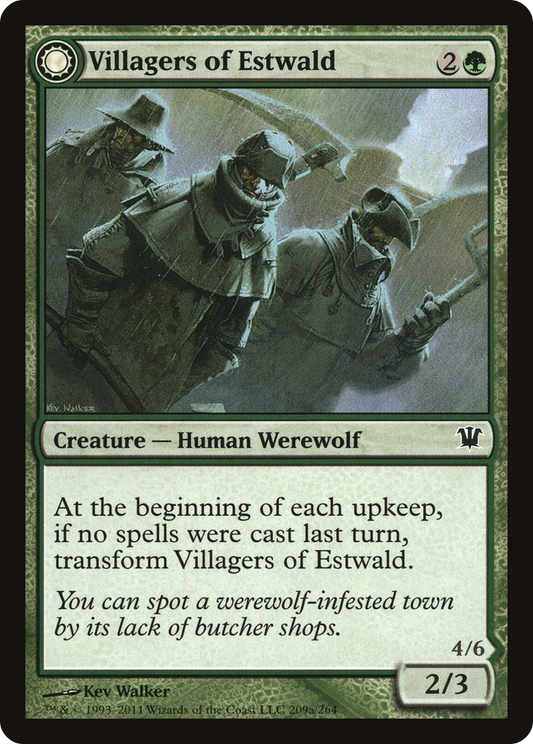 Villagers of Estwald // Howlpack of Estwald (ISD-209) - Innistrad: (Double Faced Transform) Foil