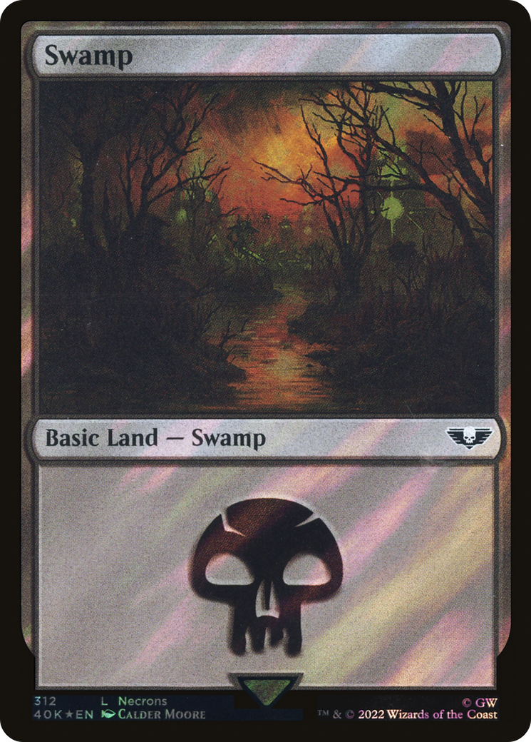 Swamp (312) (Surge Foil) [Universes Beyond: Warhammer 40,000]