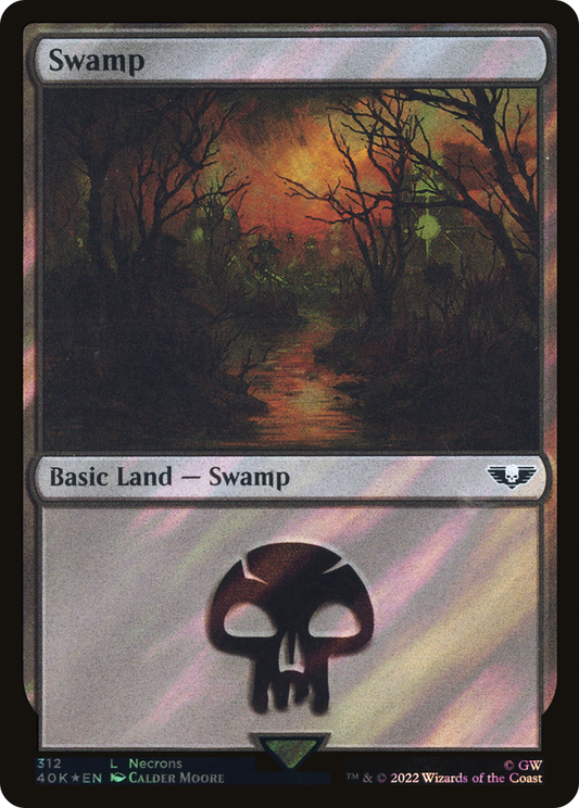 Swamp (312) (Surge Foil) [Universes Beyond: Warhammer 40,000]