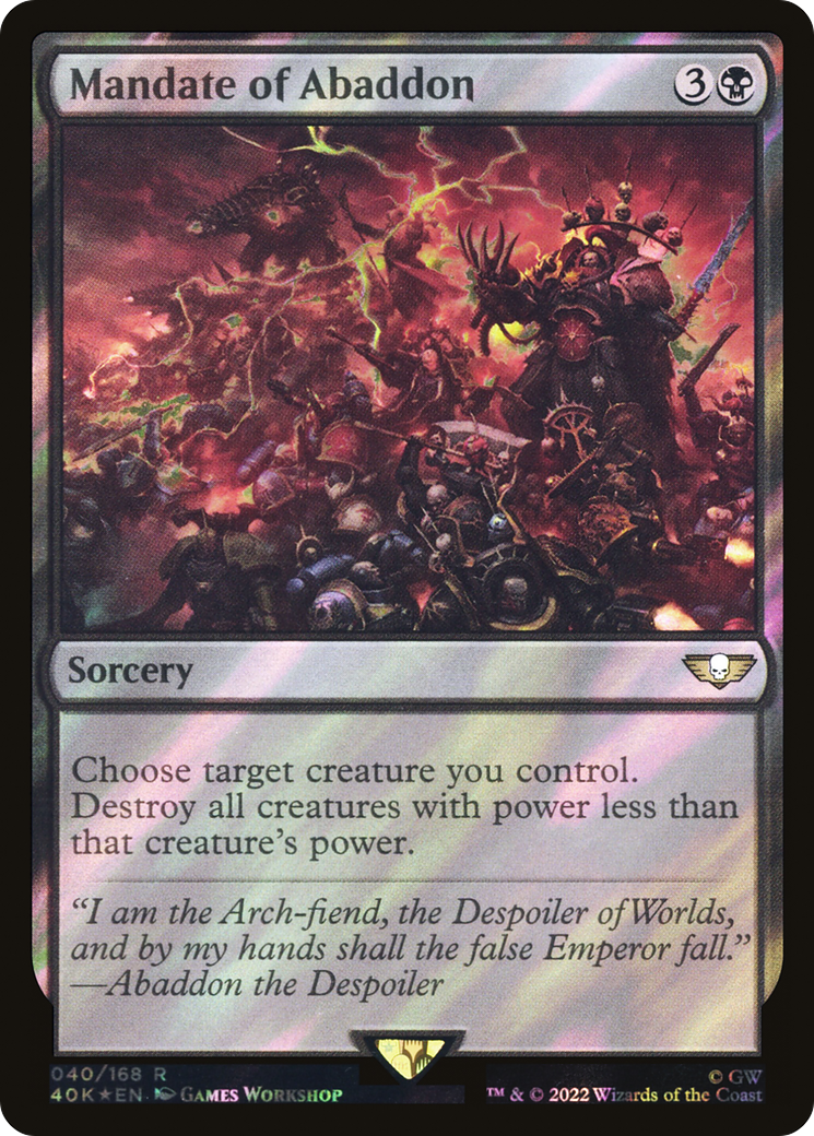 Mandate of Abaddon (Surge Foil) [Universes Beyond: Warhammer 40,000]