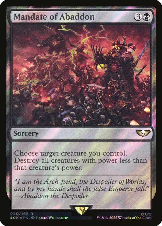 Mandate of Abaddon (Surge Foil) [Universes Beyond: Warhammer 40,000]