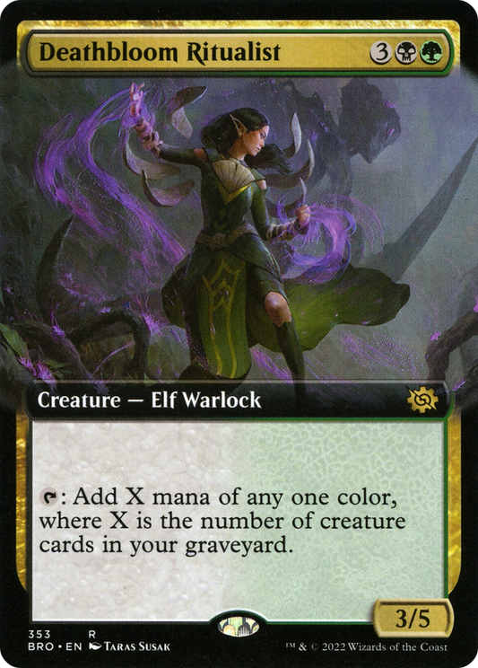 Deathbloom Ritualist (BRO-353) - The Brothers' War: (Extended Art) Foil