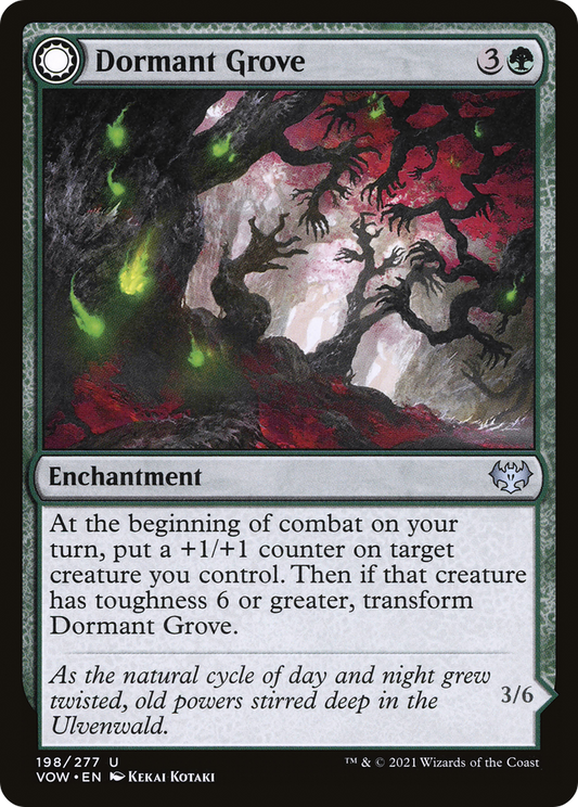 Dormant Grove // Gnarled Grovestrider (VOW-198) - Innistrad: Crimson Vow: (Double Faced Transform) Foil