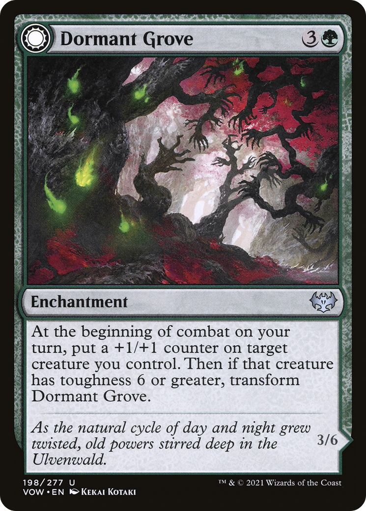 Dormant Grove // Gnarled Grovestrider (VOW-198) - Innistrad: Crimson Vow: (Double Faced Transform) Foil