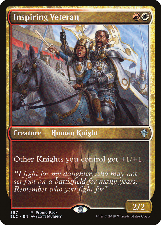 Inspiring Veteran (Promo Pack) [Throne of Eldraine Promos]