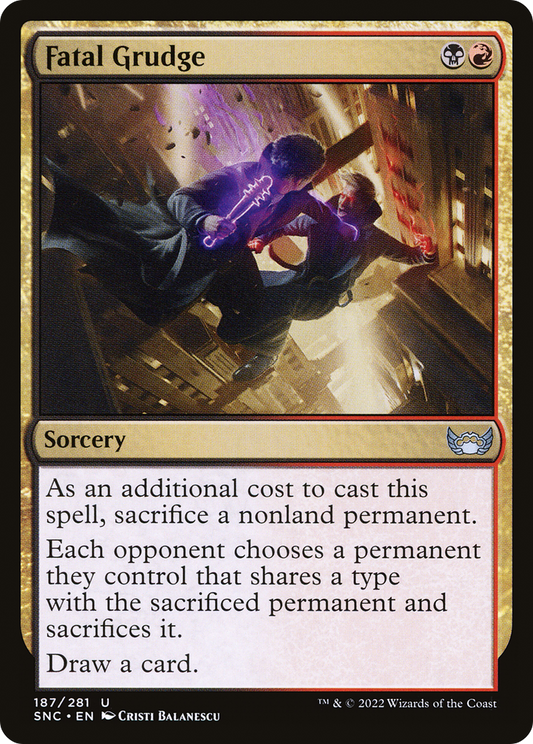 Fatal Grudge (SNC-187) - Streets of New Capenna Foil