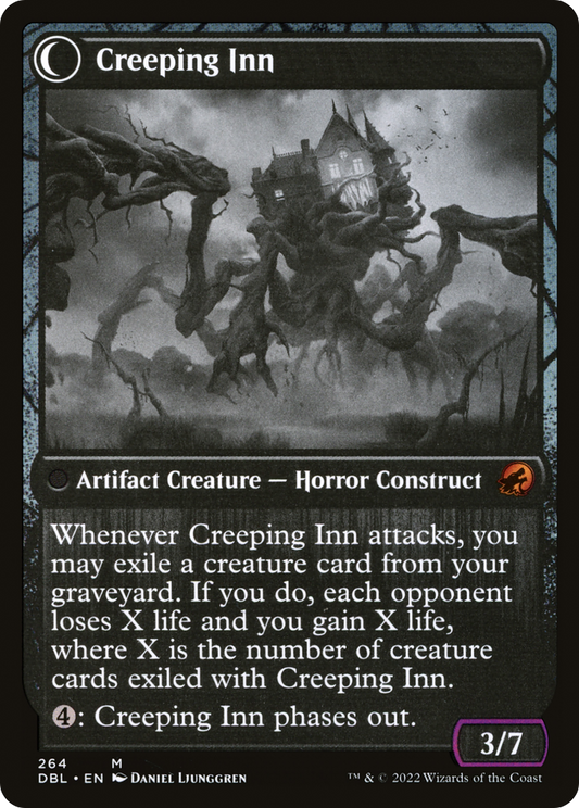 Hostile Hostel // Creeping Inn (DBL-264) - Innistrad: Double Feature: (Double Faced Transform) Foil