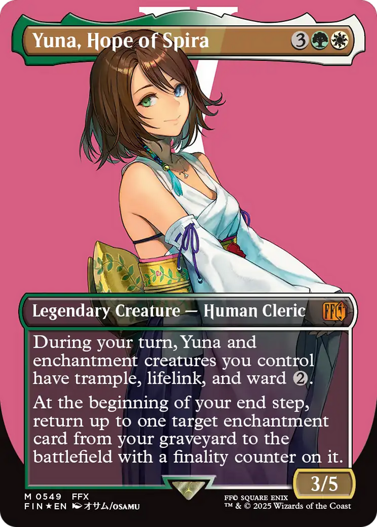 Yuna, Hope of Spira (Borderless) (Surge Foil) [FINAL FANTASY]