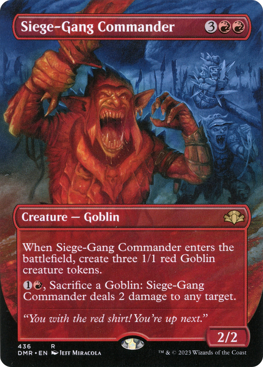 Siege-Gang Commander (Borderless Alternate Art) [Dominaria Remastered]
