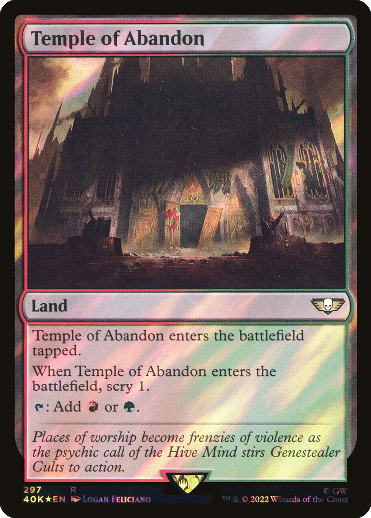 Temple of Abandon (Surge Foil) [Universes Beyond: Warhammer 40,000]