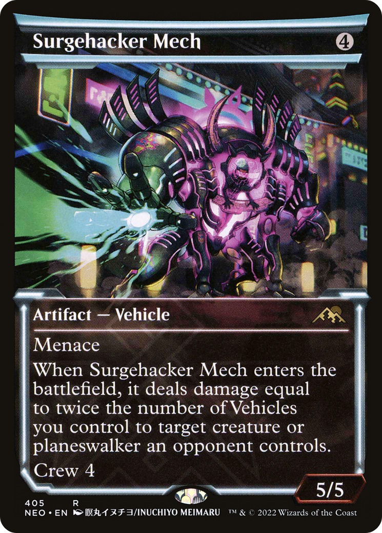Surgehacker Mech (NEO-405) - Kamigawa: Neon Dynasty: (Showcase)