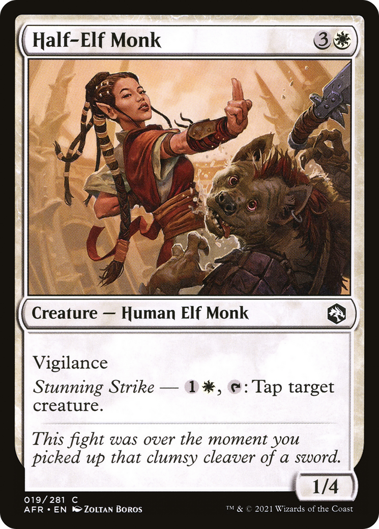 Half-Elf Monk [Dungeons & Dragons: Adventures in the Forgotten Realms]