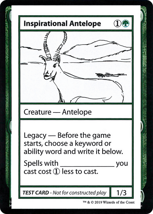 Inspirational Antelope (2021 Edition) [Mystery Booster Playtest Cards]
