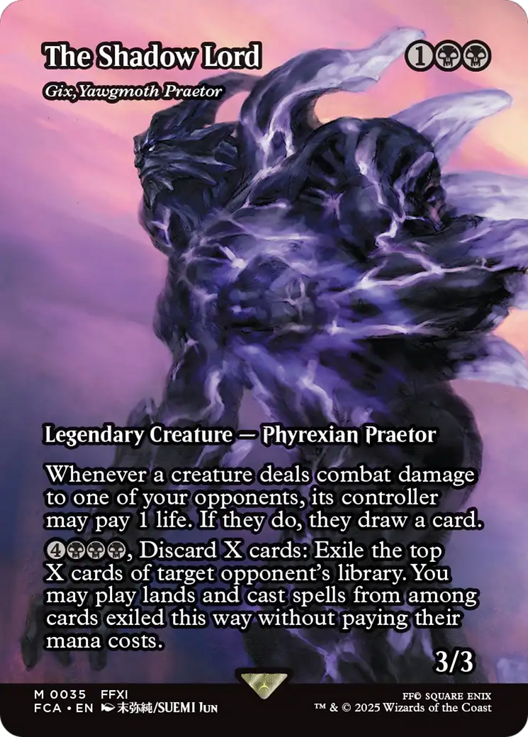 The Shadow Lord - Gix, Yawgmoth Praetor (Showcase) [FINAL FANTASY : Through the Ages]