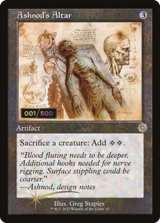 Ashnod's Altar (Retro Schematic) (Serial Numbered) [The Brothers' War Retro Artifacts]