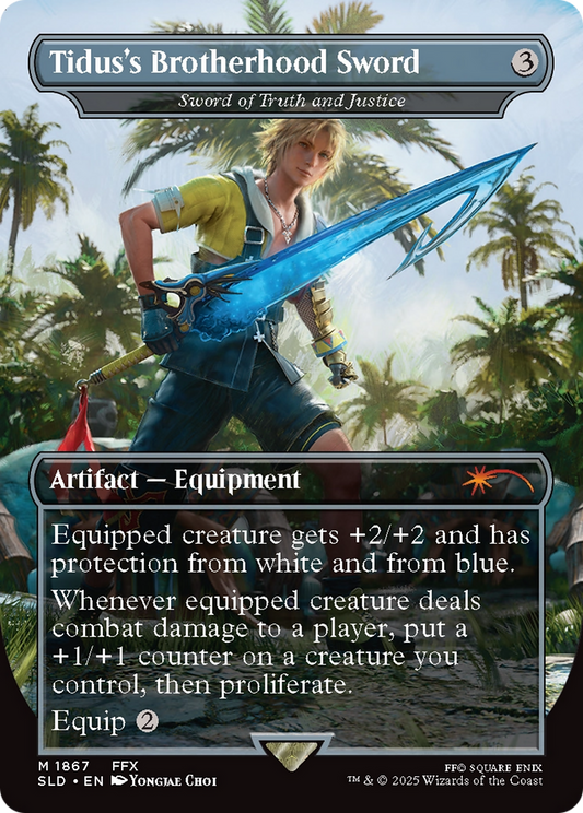 Sword of Truth and Justice (SLD-1867) - Secret Lair Drop / Tidus's Brotherhood Sword (Borderless)