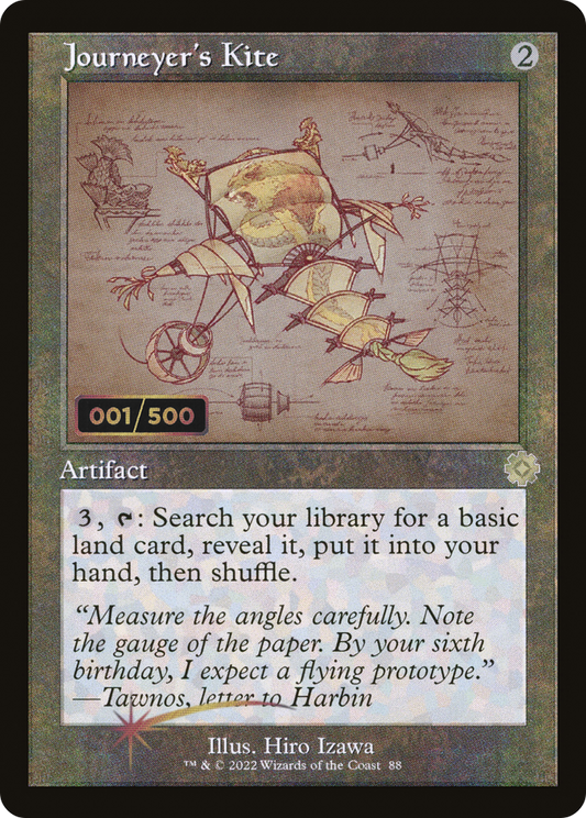 Journeyer's Kite (Retro Schematic) (Serial Numbered) [The Brothers' War Retro Artifacts]