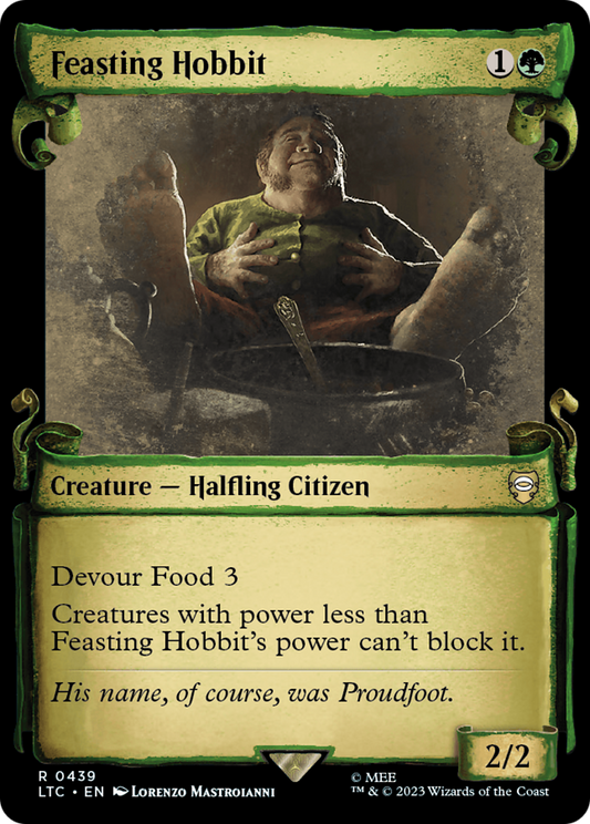 Feasting Hobbit (LTC-439) - Tales of Middle-earth Commander: (Showcase) Foil