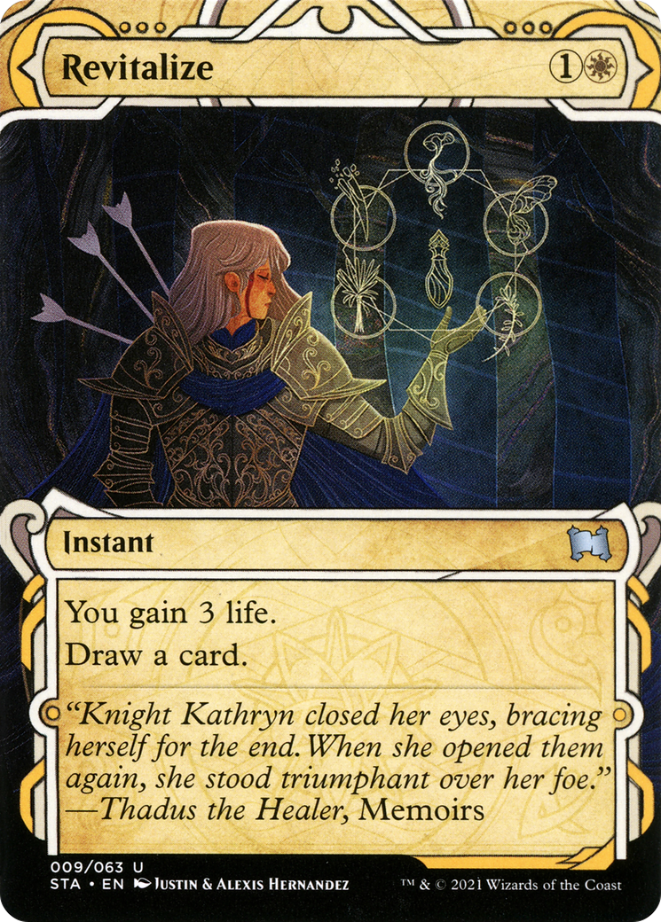 Revitalize (STA-009) - Strixhaven Mystical Archive: (Showcase) (Borderless) Etched Foil