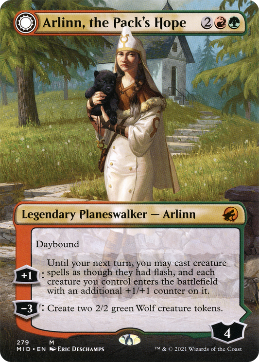 Arlinn, the Pack's Hope // Arlinn, the Moon's Fury (Borderless) [Innistrad: Midnight Hunt]