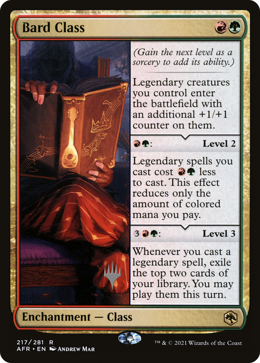 Bard Class (PPAFR-217P) - Adventures in the Forgotten Realms Promos Foil