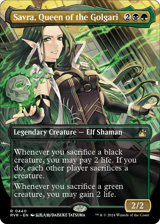 Savra, Queen of the Golgari (RVR-440) - Ravnica Remastered (Borderless)