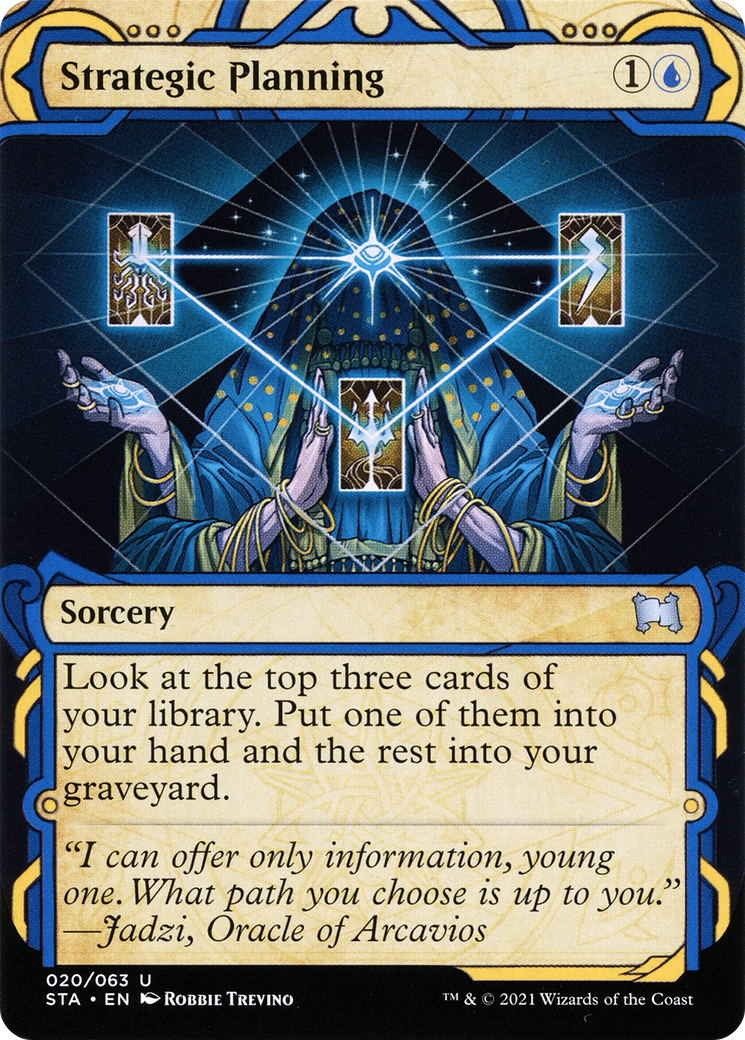 Strategic Planning (STA-020) - Strixhaven Mystical Archive: (Showcase) (Borderless) Etched Foil