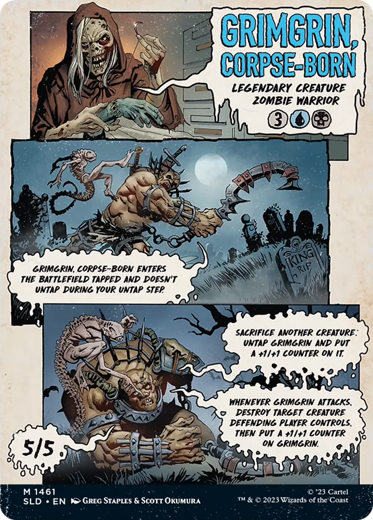 Grimgrin, Corpse-Born // Grimgrin, Corpse-Born (SLD-1461) - Secret Lair Drop: (Full Art) (Borderless)