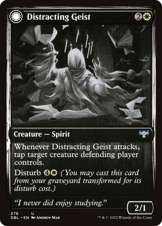 Distracting Geist // Clever Distraction (DBL-276) - Innistrad: Double Feature: (Double Faced Transform) Foil
