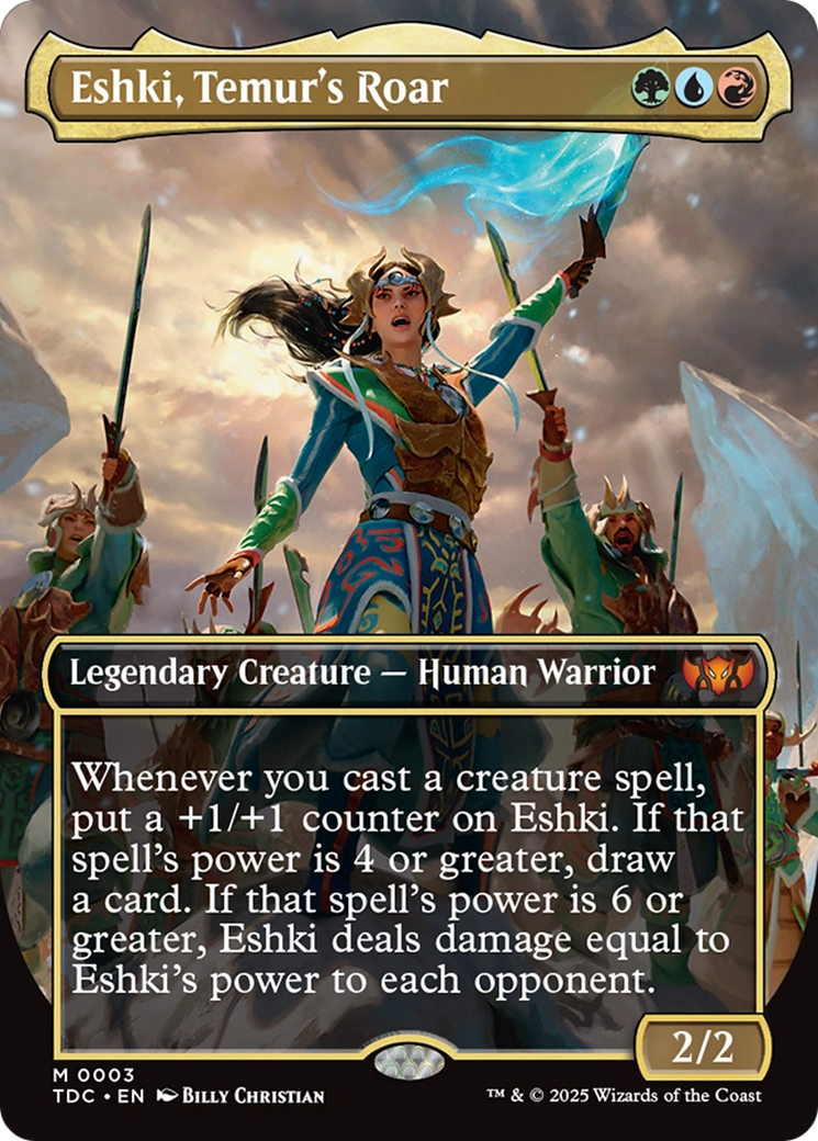Eshki, Temur's Roar (TDC-003) - Commander: Tarkir: Dragonstorm (Borderless) Foil