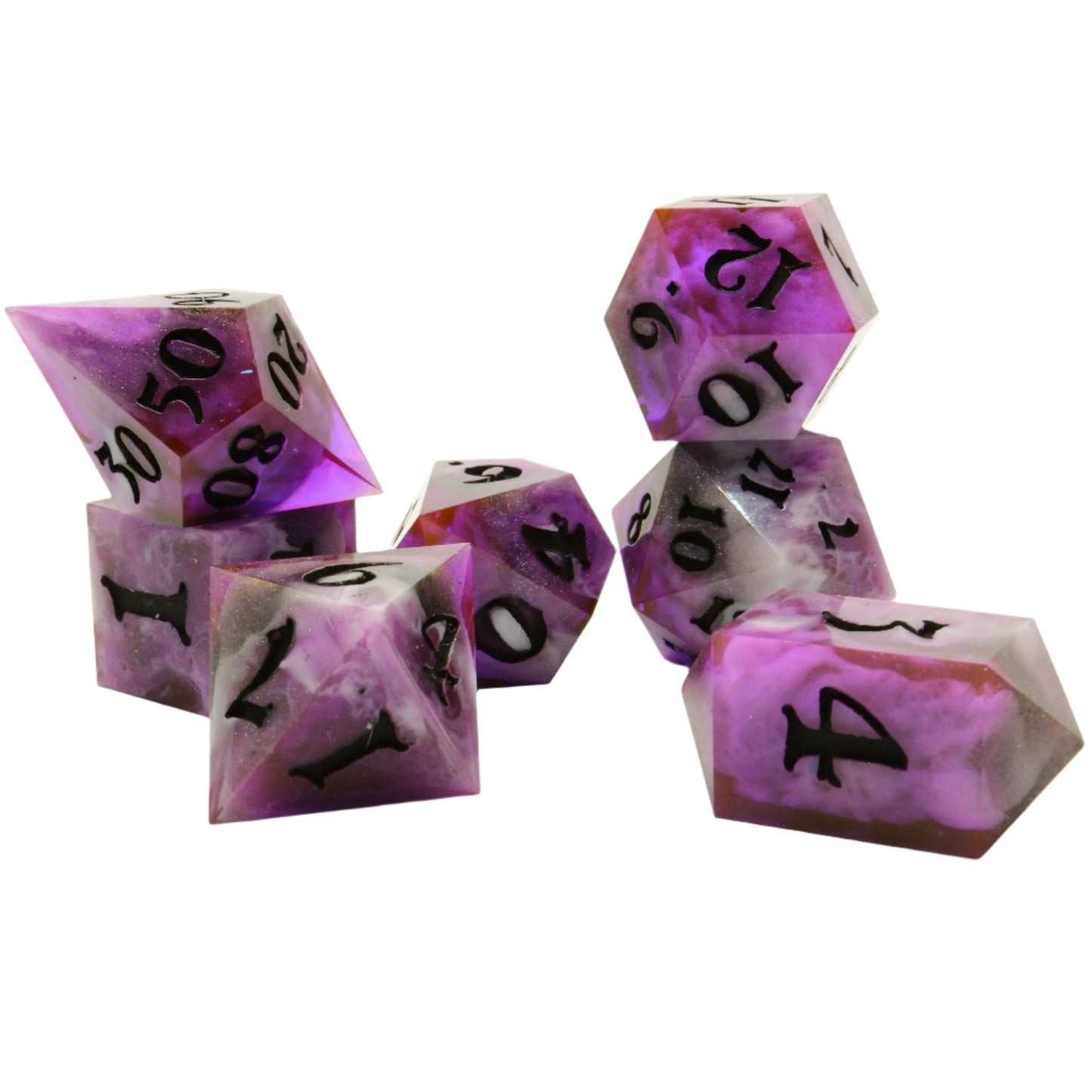 Sweet Dice - Polyhedral Resin Purple Dream