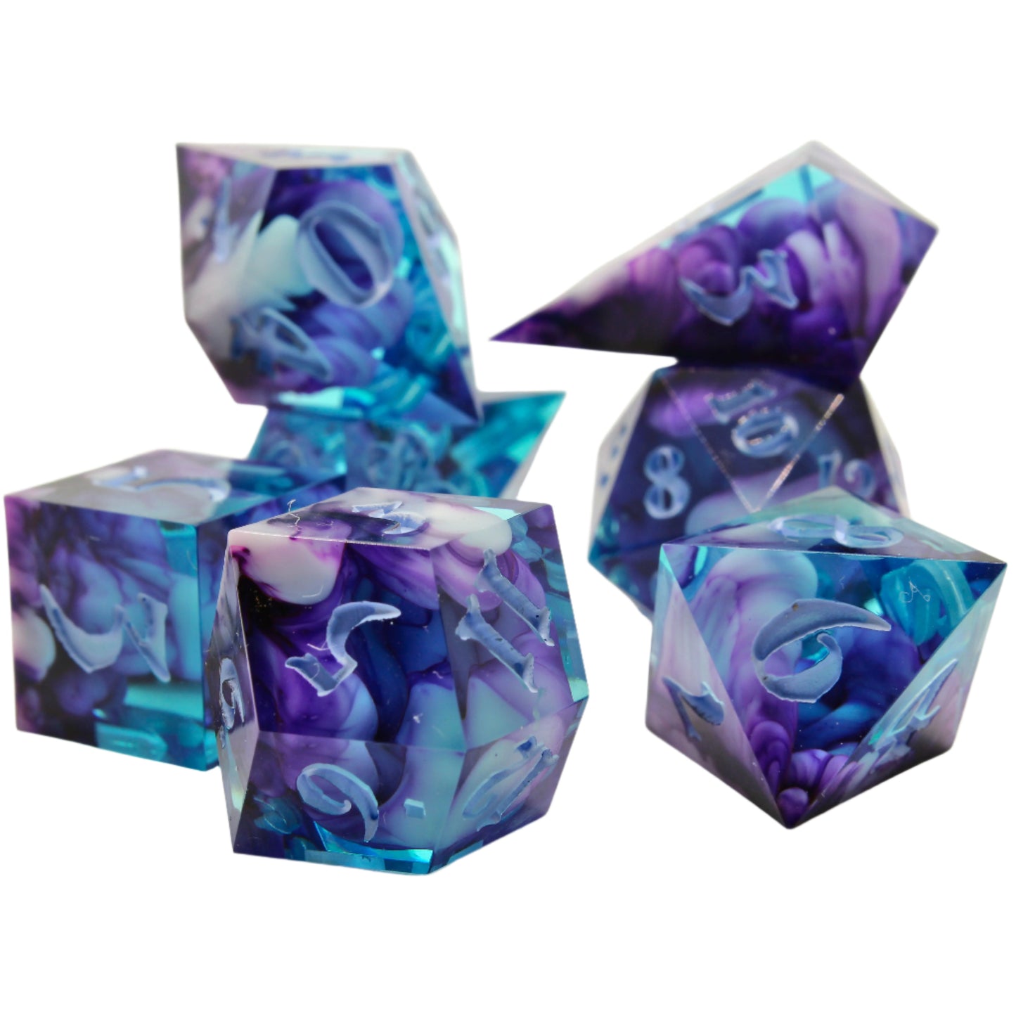 Sweet Dice - Polyhedral Resin Purple Storm