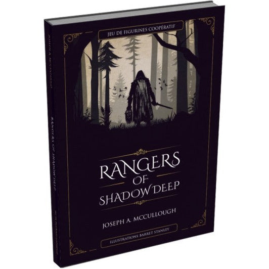 Book titled 'Rangers of Shadow Deep' with a forest cover on a white background